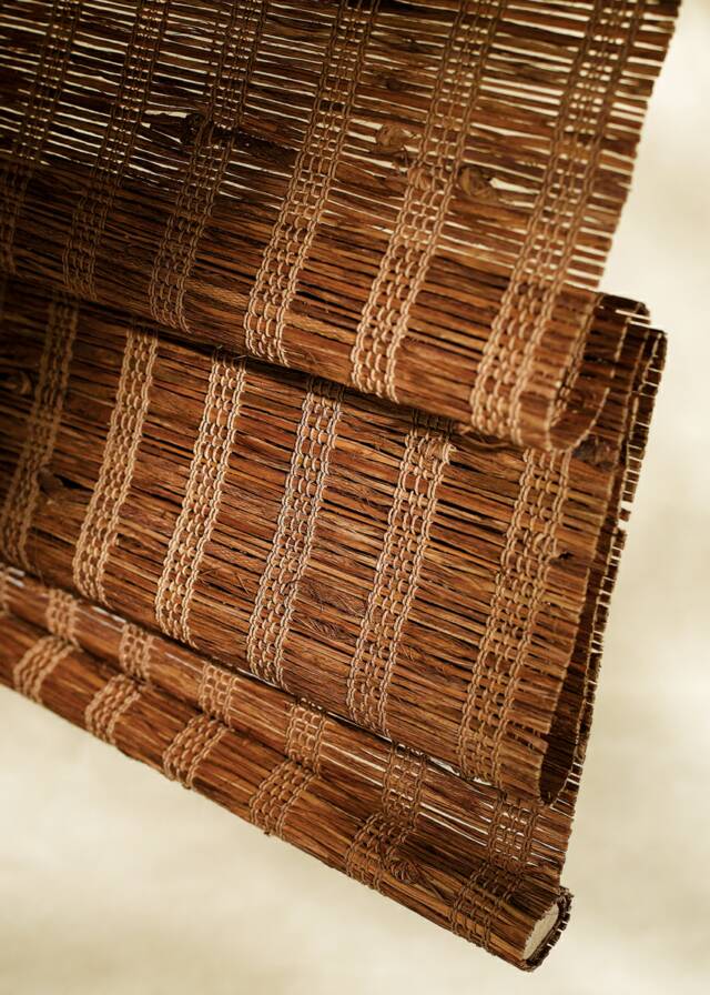 Woven wood natural window shades