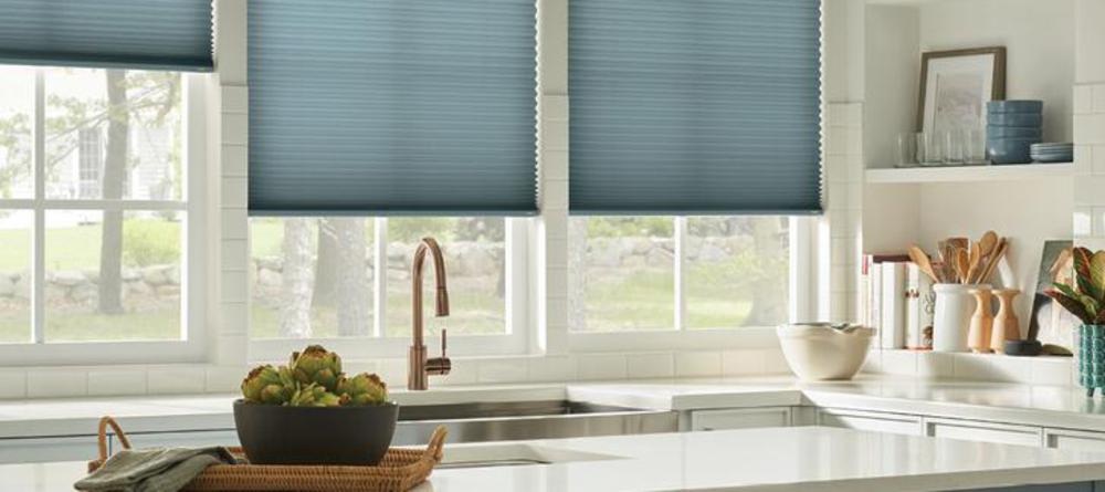 Hunter Douglas cellular honeycomb shades with optional Vertiglide & TopDown/BottomUp for the Seacoast & Lakes Region NH