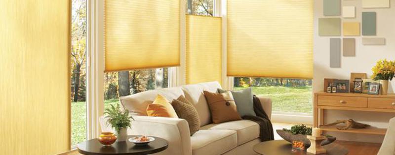 unter Douglas cellular honeycomb shades, modern curtains with optional Vertiglide & TopDown/BottomUp in Somersworth, NH